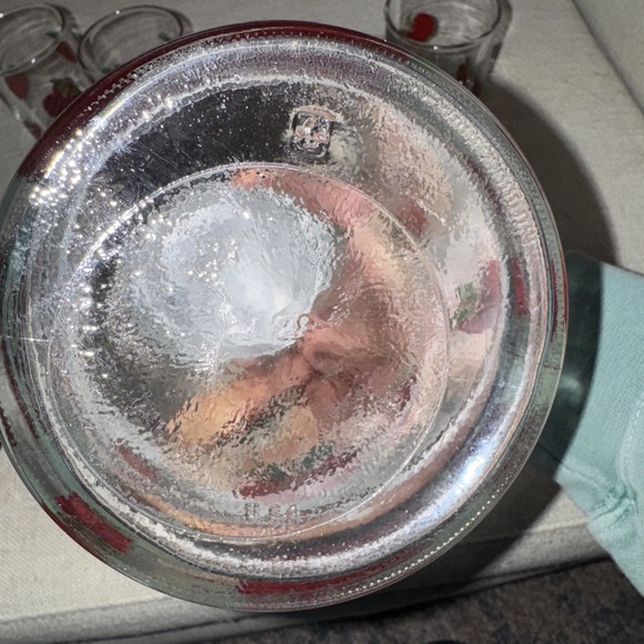 Vintage Apple Anchor Hocking Set Apple Carafe Juice Pitcher and 3 Glasses OLA000 - Picture 6 of 12